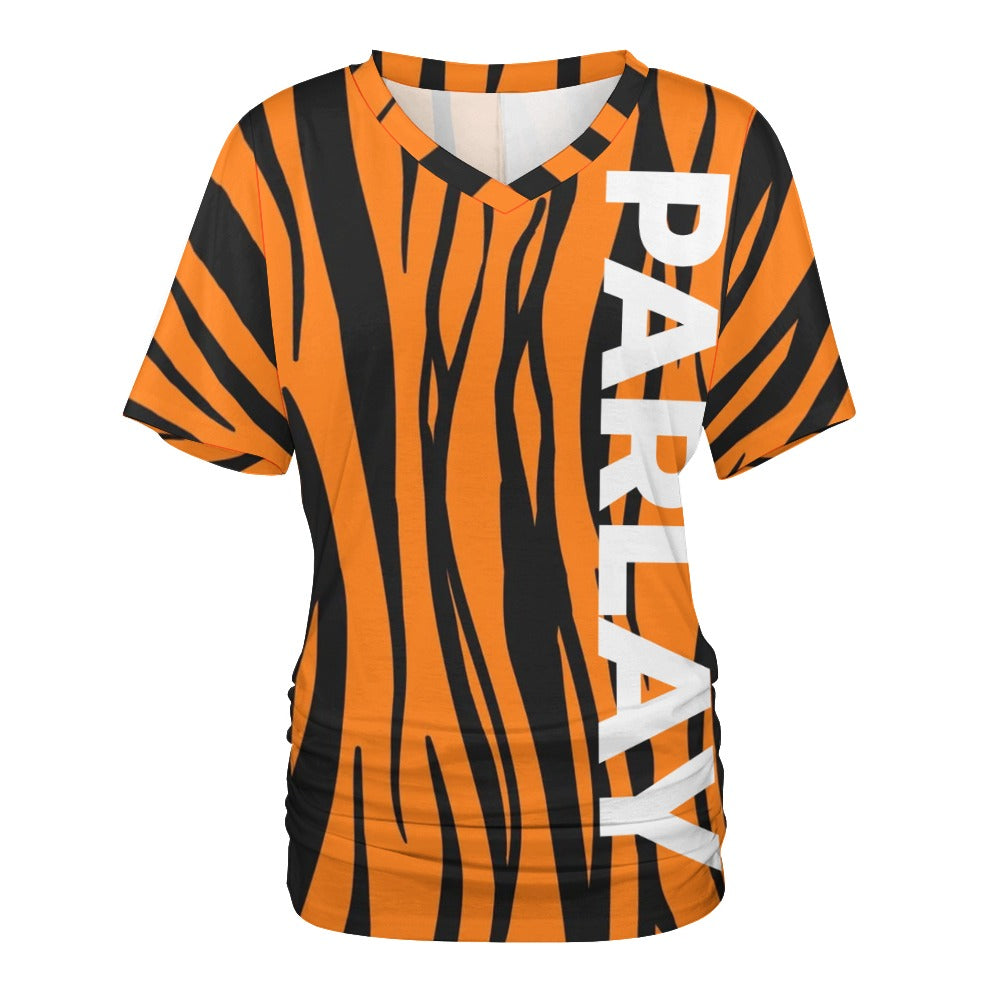 Women's V-Neck Tiger Rush Shirt