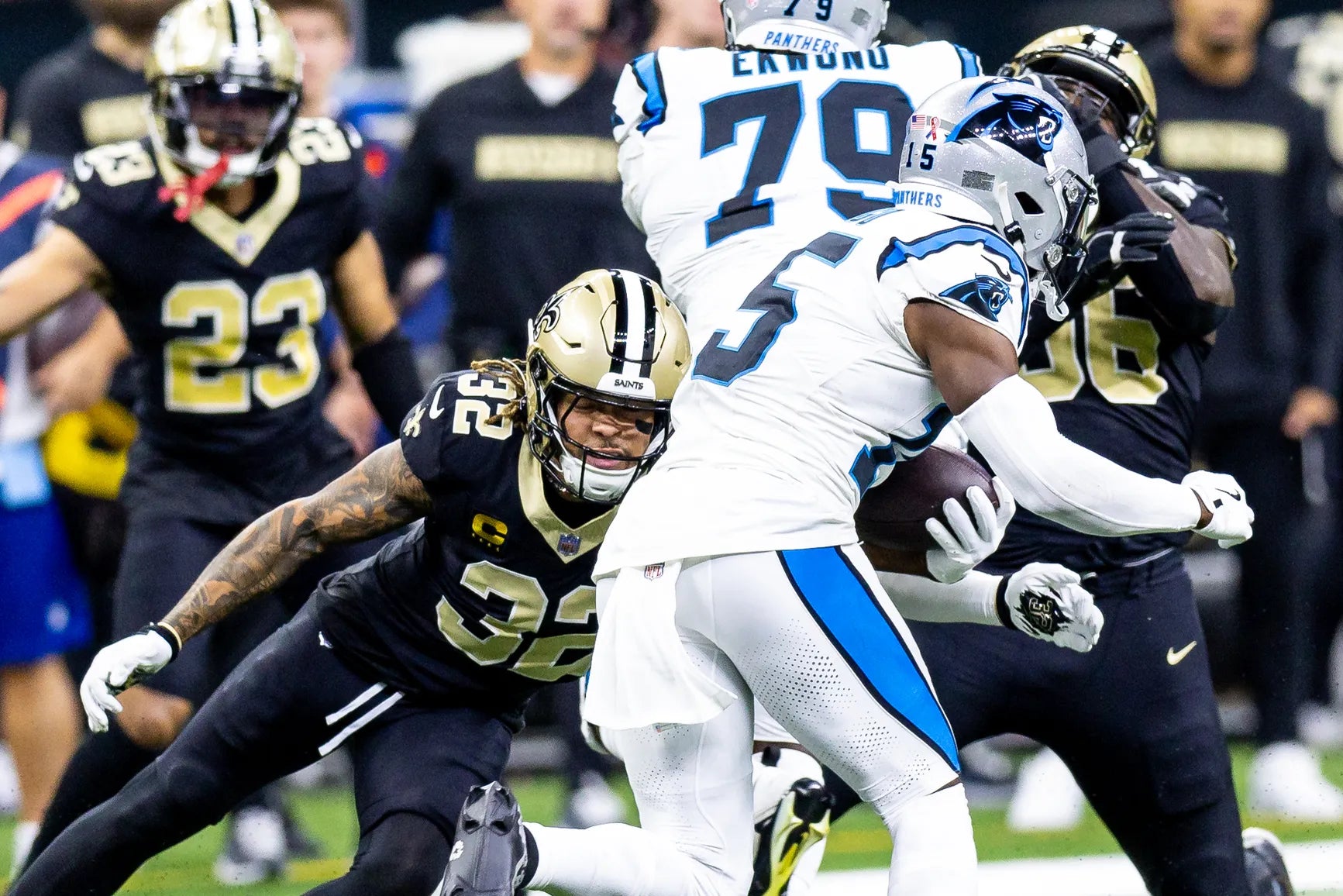Saints upset Panthers in 20-17 win, sparking celebration in the dome