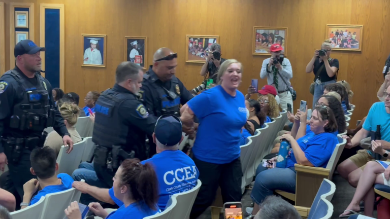 Teachers arrested in Nevada School Board Meeting chaos